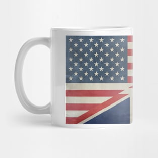 British and American flag combined Mug